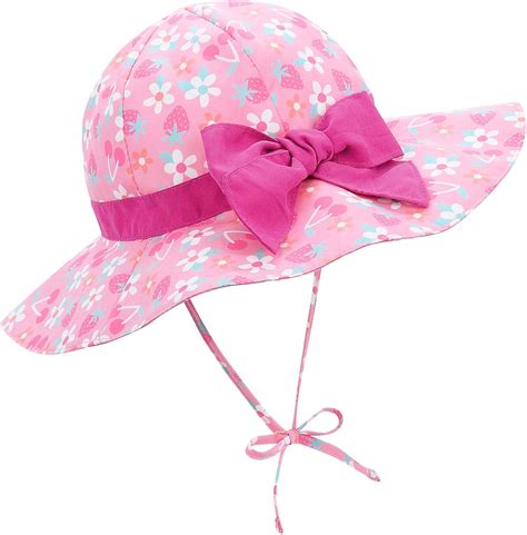Baby Girl Sun Hat Wide Brim Sun Protection Hat Toddler Upf