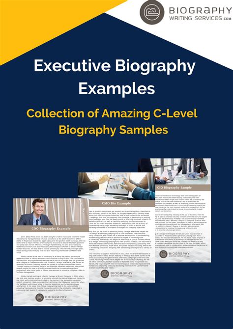 Executive Biography Examples Collection Of Amazing C Level Biography
