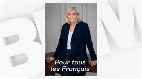 Présidentielle nouvelle affiche et nouveau slogan de campagne pour Marine Le Pen