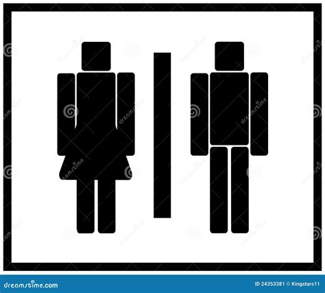Vector Man And Woman Restroom Sign Stock Illustration Illustration Of