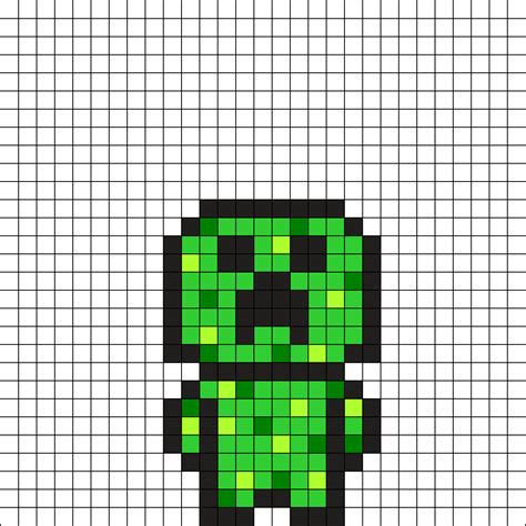 Minecraft Creeper Perler Bead Pattern Bead Sprites Characters Fuse
