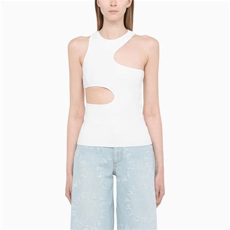 Stella Mccartney White Cut Out Top Thedoublef