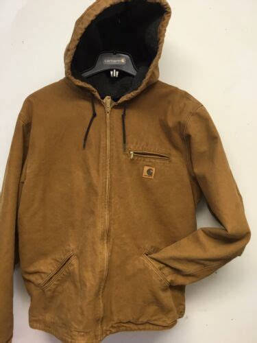 carhartt j141 brn 211 sandstone sherpa lined sierra jacket ebay
