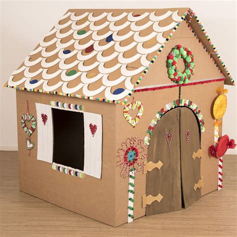 How To Make A Gingerbread House Cardboard Gingerbread House Gingerbread House Craft