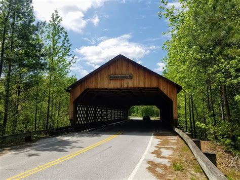 Haralson Mill Wooden Covered Bridge Motorcycle Riding Moms