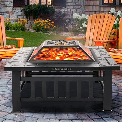 Fire Pits For Outside 32 Wood Burning Fire Pit Tables With Screen Lid