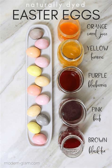 How To Dye Easter Eggs Naturally Modern Glam Diy