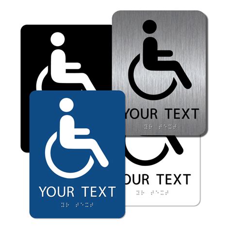 Custom Handicap Accessible Braille Sign 8x 6
