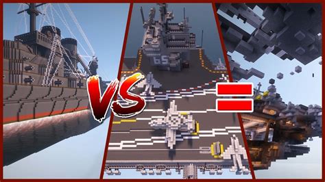 Minecraft Battleship Vs Aircraft Carrier [epic 4k Cinematic] 100 Subscriber 🥉 Special 🥉 Youtube