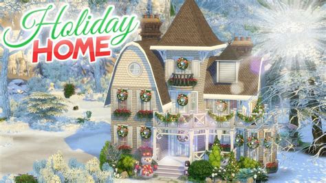 Christmas Home Speed Build The Sims 4 Holiday Building No Cc Youtube