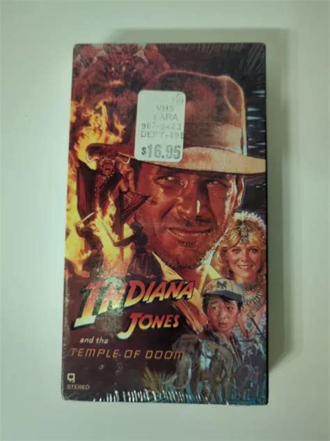 INDIANA JONES AND The Temple Of Doom VHS Sealed Paramount Watermark PicClick