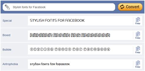 Stylish Fonts For Facebook Symbols And Emoticons