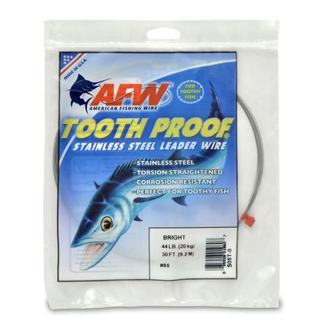 Buy American Fishing Wire Tooth Proof Stainless Steel Single Strand