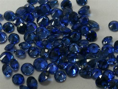 1mm Natural Royal Blue Sapphireround Facet Diamond Cut Natural Loose