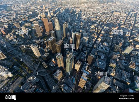 Los Angeles California Usa August 7 2017 Aerial View Of Streets