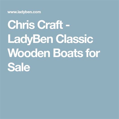 Chris Craft Ladyben Classic Wooden Boats For Sale Chris Craft