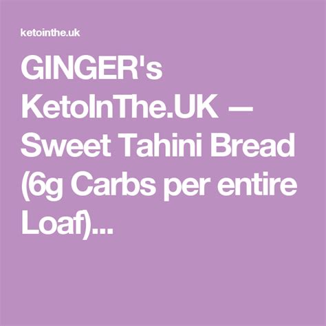 8:45 diabetes uk 2 854 037 просмотров. GINGER's KetoInThe.UK — Sweet Tahini Bread (6g Carbs per entire Loaf)... | Keto, Keto recipes ...