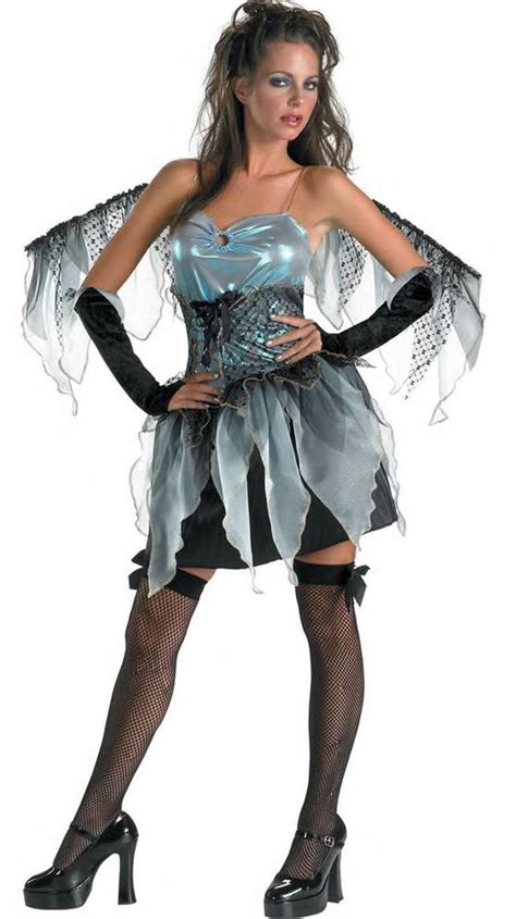Dark Angel Frost Fairy Womens Sexy Nymph Wings Halloween Costume 12 14 Large Costumeville