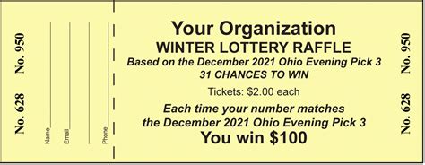 Lottery Ticket Fundraiser Template Calendar Template 2023