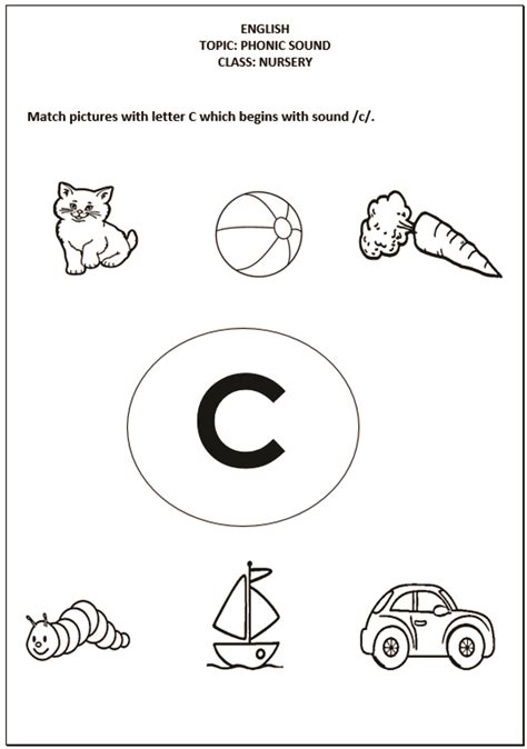 Letter C Nursery Reinforcement Letter C Worksheets Alphabet Letter