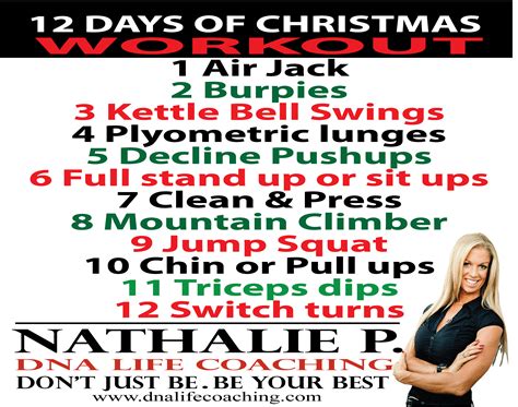 12 Days Of Christmas Workout Think Yourself®