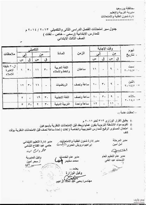 وسوف نعرض على حضراتكم الآن جدول محافظة الشرقية والذي تم نشره على مواقع التواصل الاجتماعي، وإرساله لجميع الإدارات التابعة لمديرية التعليم بالشرقية. AdZ4U - OmniaWagdy: محافظة بورسعيد : جدول امتحانات الفصل ...
