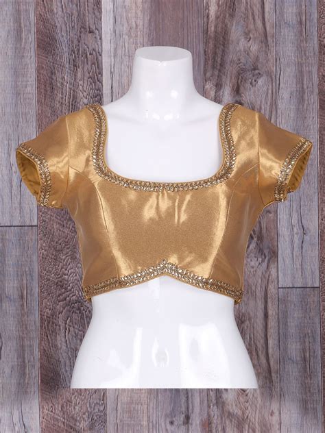 golden silk designer ready made blouse gold saree blouse saree blouse design blouse designs