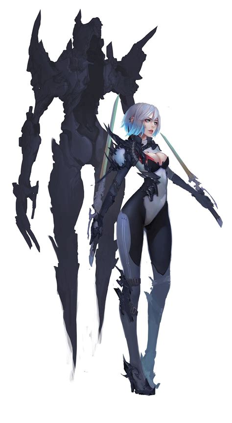 Stand Scifi Battle Suit Fantasia Anime Personagem Cyberpunk Desenho De Anime