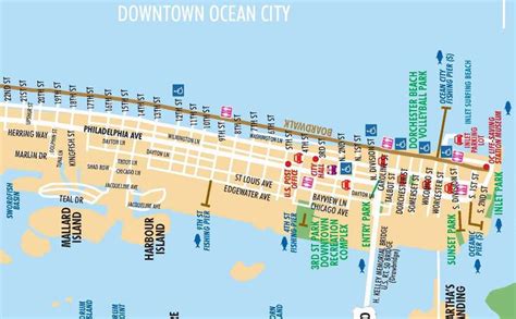 Printable Map Of Ocean City Md Boardwalk Printable Maps Gambaran