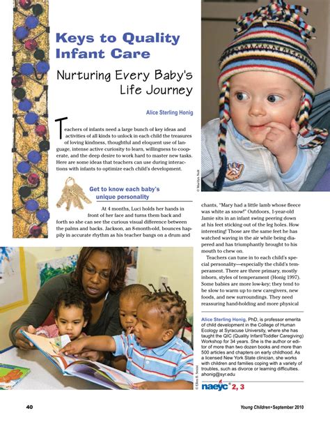 Pdf Keys To Quality Infanttoddler Care Nurturing Baby‘s Life Journey