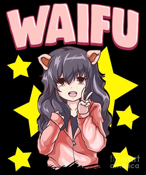 Waifu Anime Girl Japanese Cute Manga Kawaii Senpai Digital Art By The