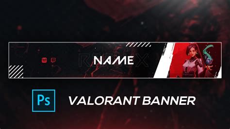 Free Valorant Banner Template Photoshop Psd 2020 Youtube