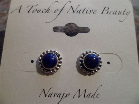 Authentic Navajo Native American Southwestern Sterling Silver Lapis