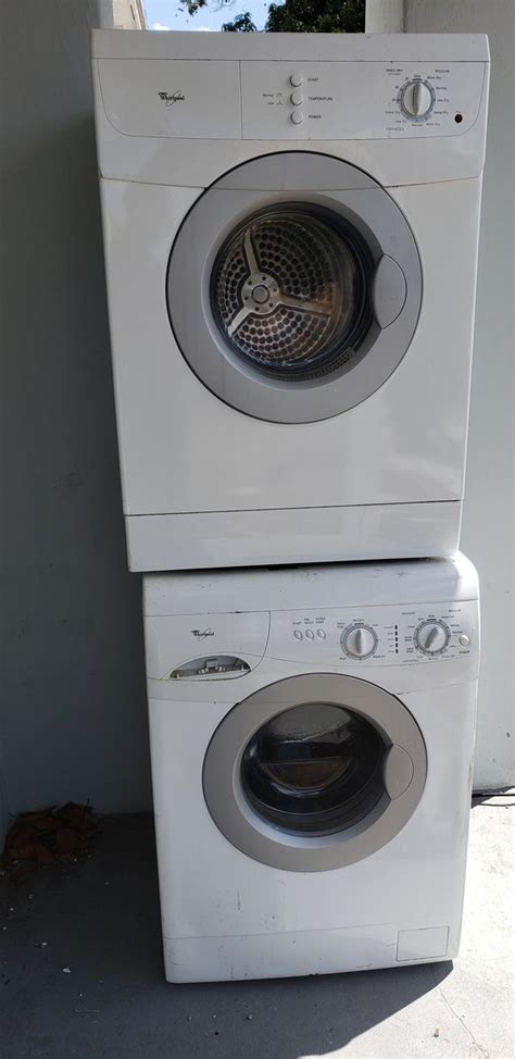 Good Condition Whirlpool Stackable Washer Dryer Compact Size Inch