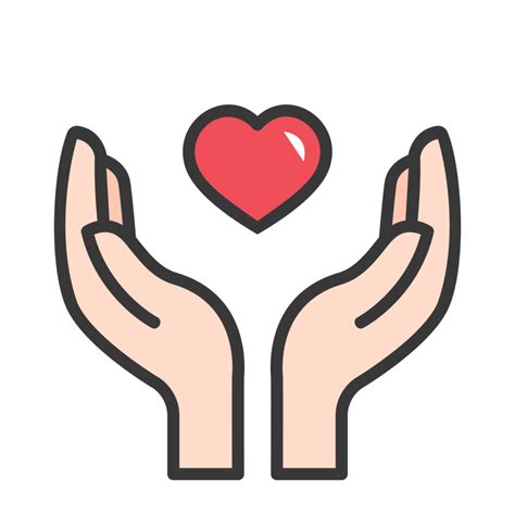Donate And Charity Flat Color Icon Png Helping Hand Love 9337385 Png