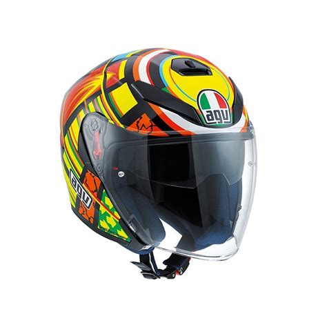 The stories and designs behind his motogp helmets. AGV K5 Jet Elements Open Face Helmet - Valentino Rossi ...