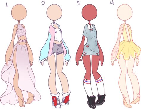 Adopt Outfits By Qyrrhic On Deviantart Drawing Anime Clothes
