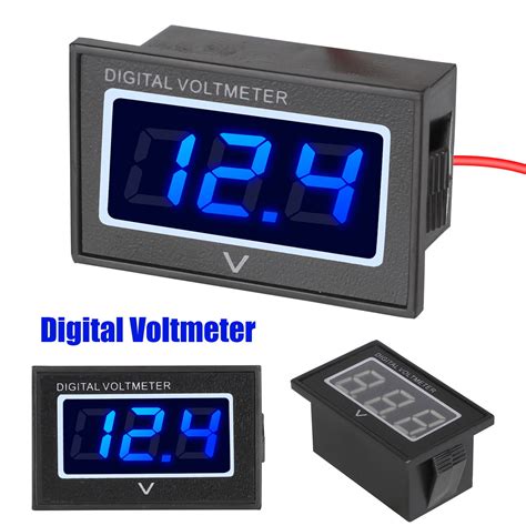 Dc V V Electric Car Voltmeter With Led Digital Display Panel Mini
