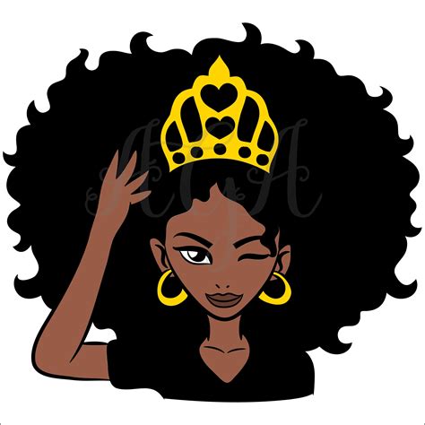 Black Girl Afro Clipart