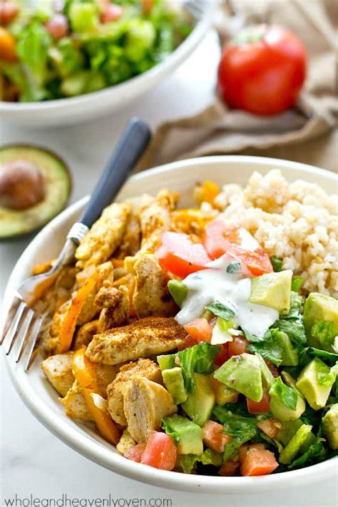 Cajun Chicken Rice Bowls With Avocado Salad