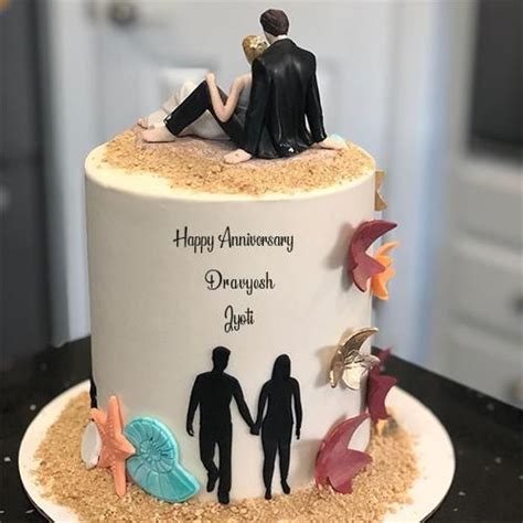 Funny wedding anniversary cake, cakes by sheryl. Write Beautiful Couple Name On Romantic Dip Anniversary ...