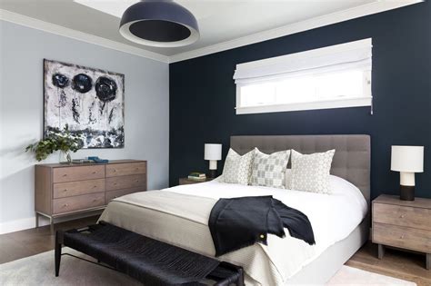 Navy Blue Accent Wall Master Bedroom Besthomish