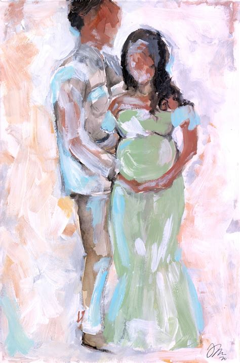 Husband And Wife Expecting Abstract Pregnancy Art Pregnancy Etsy Uk