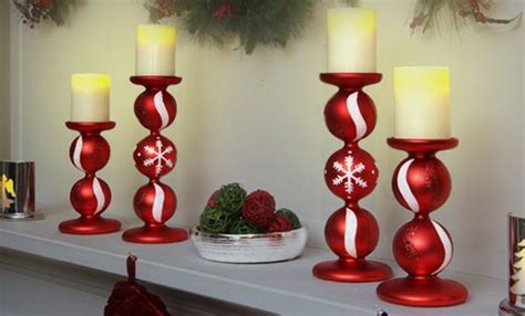 Holiday Themed Candle Holders With Flameless Candles Multiples Styles