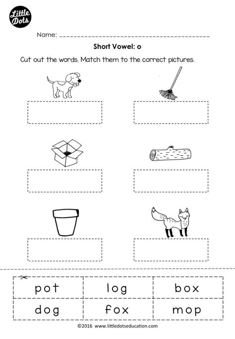 short vowel  worksheet  activity  preschool  kindergarten