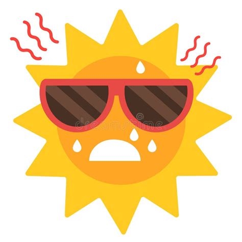 summer sun feeling hot stock vector illustration of symbol 272869816