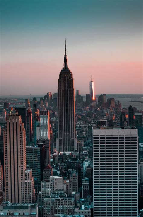 Hd Wallpaper United States New York Empire State Building Sunset