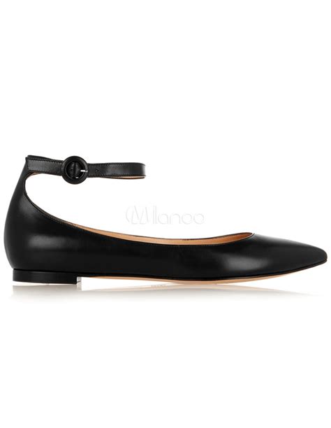 Black Pointed Toe Sexy Flats For Women