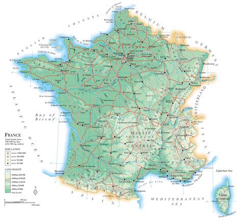 Карты Франции Подробная карта Франции на русском языке Туристическа