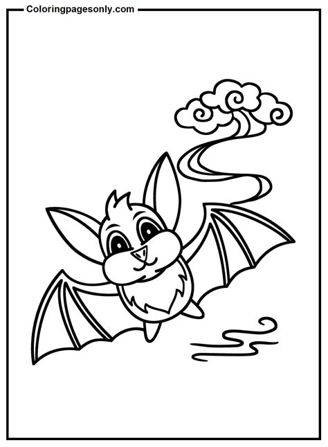 Bat Coloring Page - Free Printable Coloring Pages